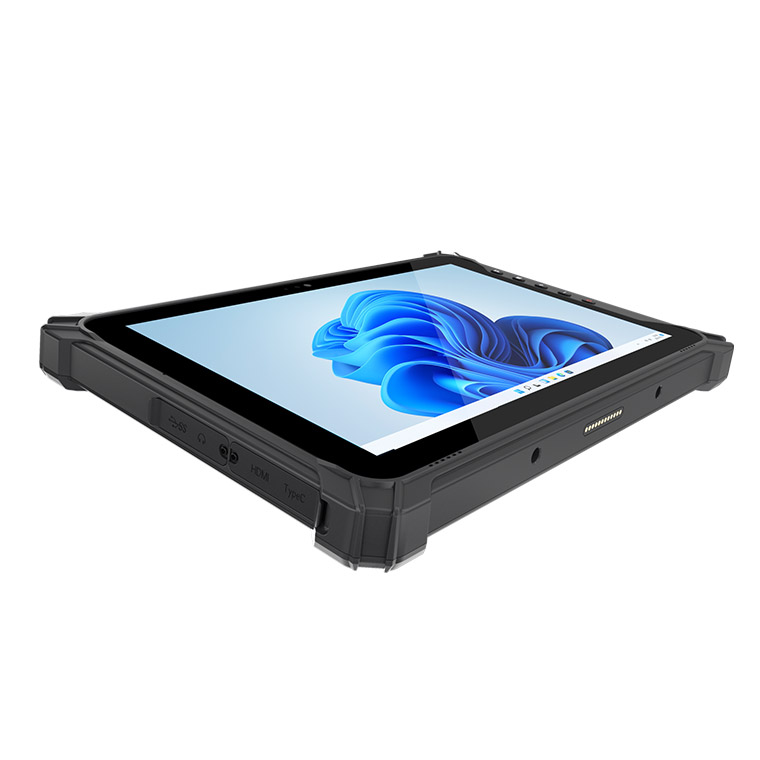 NS107タブレットの本体外観 斜め前面ビュー