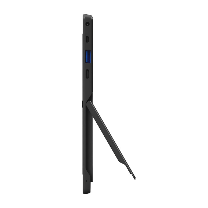 F3P10-N972BK 一体型スタンドを展開した側面