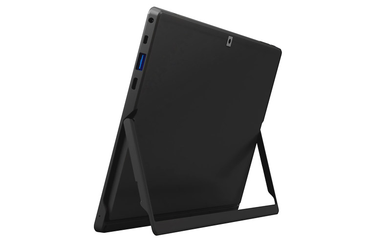 F3P10-N972BK 一体型スタンドを開いた背面